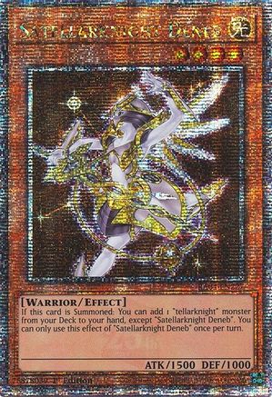QUARTER CENTURY SECRET RARE Satellarknight Deneb (Quarter Century Secret Rare) (RA04-EN227) - Quarter Century Stampede 1st Edition