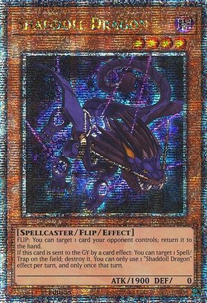 QUARTER CENTURY SECRET RARE Shaddoll Dragon (Quarter Century Secret Rare) (RA04-EN228) - Quarter Century Stampede 1st Edition