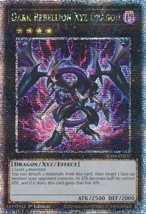 QUARTER CENTURY SECRET RARE Dark Rebellion Xyz Dragon (Quarter Century Secret Rare) (RA04-EN237) - Quarter Century Stampede 1st Edition