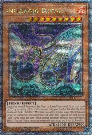 QUARTER CENTURY SECRET RARE Infernoid Devyaty (Quarter Century Secret Rare) (RA04-EN248) - Quarter Century Stampede 1st Edition