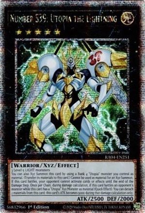 QUARTER CENTURY SECRET RARE Number S39: Utopia the Lightning (Quarter Century Secret Rare) (RA04-EN251) - Quarter Century Stampede 1st Edition
