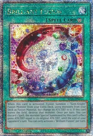 QUARTER CENTURY SECRET RARE Brilliant Fusion (Quarter Century Secret Rare) (RA04-EN254) - Quarter Century Stampede 1st Edition