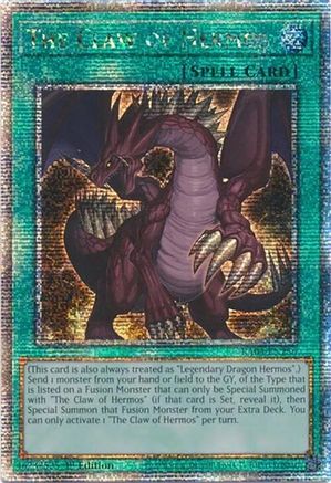 QUARTER CENTURY SECRET RARE The Claw of Hermos (Quarter Century Secret Rare) (RA04-EN256) - Quarter Century Stampede 1st Edition