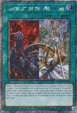 PLATINUM SECRET RARE Pantheism of the Monarchs (Platinum Secret Rare) (RA04-EN261) - Quarter Century Stampede 1st Edition