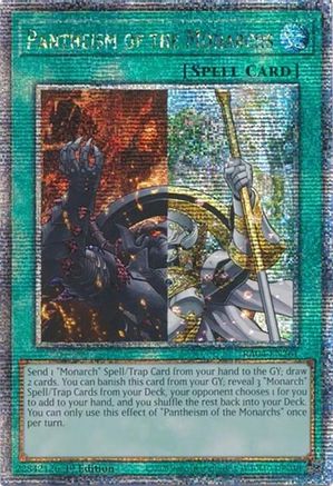 QUARTER CENTURY SECRET RARE Pantheism of the Monarchs (Quarter Century Secret Rare) (RA04-EN261) - Quarter Century Stampede 1st Edition