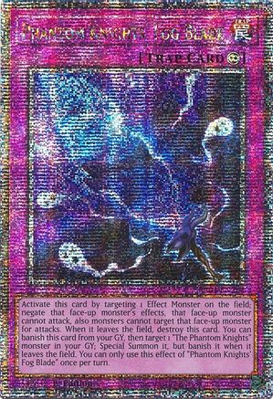 QUARTER CENTURY SECRET RARE Phantom Knights' Fog Blade (Quarter Century Secret Rare) (RA04-EN264) - Quarter Century Stampede 1st Edition