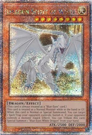 QUARTER CENTURY SECRET RARE Dragon Spirit of White (Quarter Century Secret Rare) (RA04-EN265) - Quarter Century Stampede 1st Edition