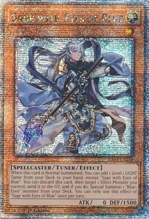 QUARTER CENTURY SECRET RARE Sage with Eyes of Blue (Quarter Century Secret Rare) (RA04-EN266) - Quarter Century Stampede 1st Edition