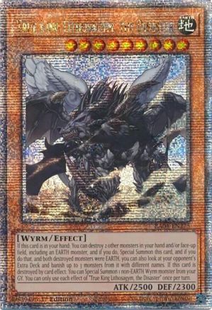 QUARTER CENTURY SECRET RARE True King Lithosagym, the Disaster (Quarter Century Secret Rare) (RA04-EN275) - Quarter Century Stampede 1st Edition
