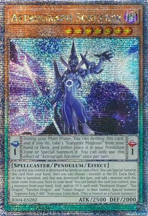 QUARTER CENTURY SECRET RARE Astrograph Sorcerer (Quarter Century Secret Rare) (RA04-EN282) - Quarter Century Stampede 1st Edition