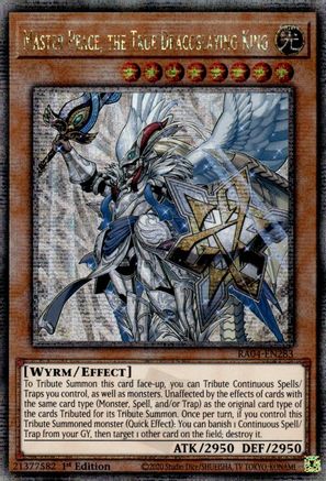 QUARTER CENTURY SECRET RARE Master Peace, the True Dracoslaying King (Quarter Century Secret Rare) (RA04-EN283) - Quarter Century Stampede 1st Edition