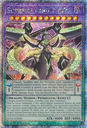 QUARTER CENTURY SECRET RARE Supreme King Z-ARC (Quarter Century Secret Rare) (RA04-EN284) - Quarter Century Stampede 1st Edition
