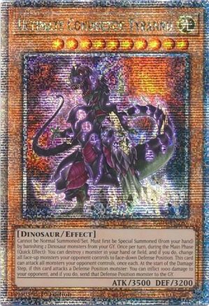 QUARTER CENTURY SECRET RARE Ultimate Conductor Tyranno (Quarter Century Secret Rare) (RA04-EN287) - Quarter Century Stampede 1st Edition