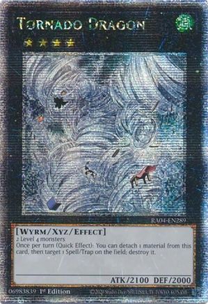 QUARTER CENTURY SECRET RARE Tornado Dragon (Quarter Century Secret Rare) (RA04-EN289) - Quarter Century Stampede 1st Edition