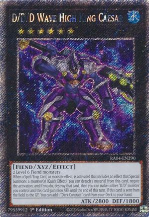 PLATINUM SECRET RARE D/D/D Wave High King Caesar (Platinum Secret Rare) (RA04-EN290) - Quarter Century Stampede 1st Edition