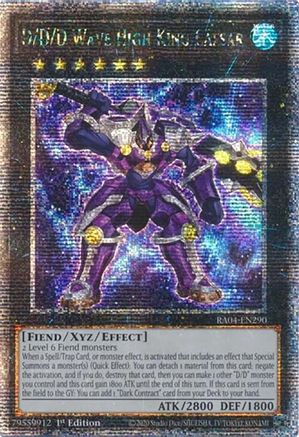QUARTER CENTURY SECRET RARE D/D/D Wave High King Caesar (Quarter Century Secret Rare) (RA04-EN290) - Quarter Century Stampede 1st Edition