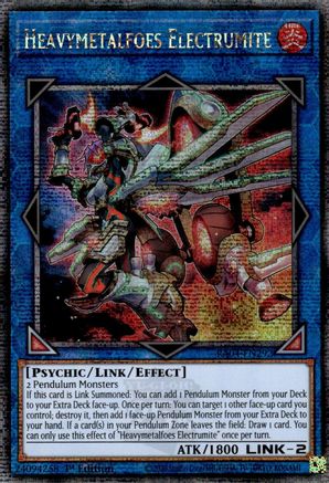 QUARTER CENTURY SECRET RARE Heavymetalfoes Electrumite (Quarter Century Secret Rare) (RA04-EN292) - Quarter Century Stampede 1st Edition