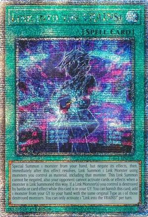 QUARTER CENTURY SECRET RARE Link into the VRAINS! (Quarter Century Secret Rare) (RA04-EN294) - Quarter Century Stampede 1st Edition