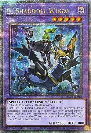 QUARTER CENTURY SECRET RARE El Shaddoll Winda (Quarter Century Secret Rare) (RA04-EN052) - Quarter Century Stampede 1st Edition