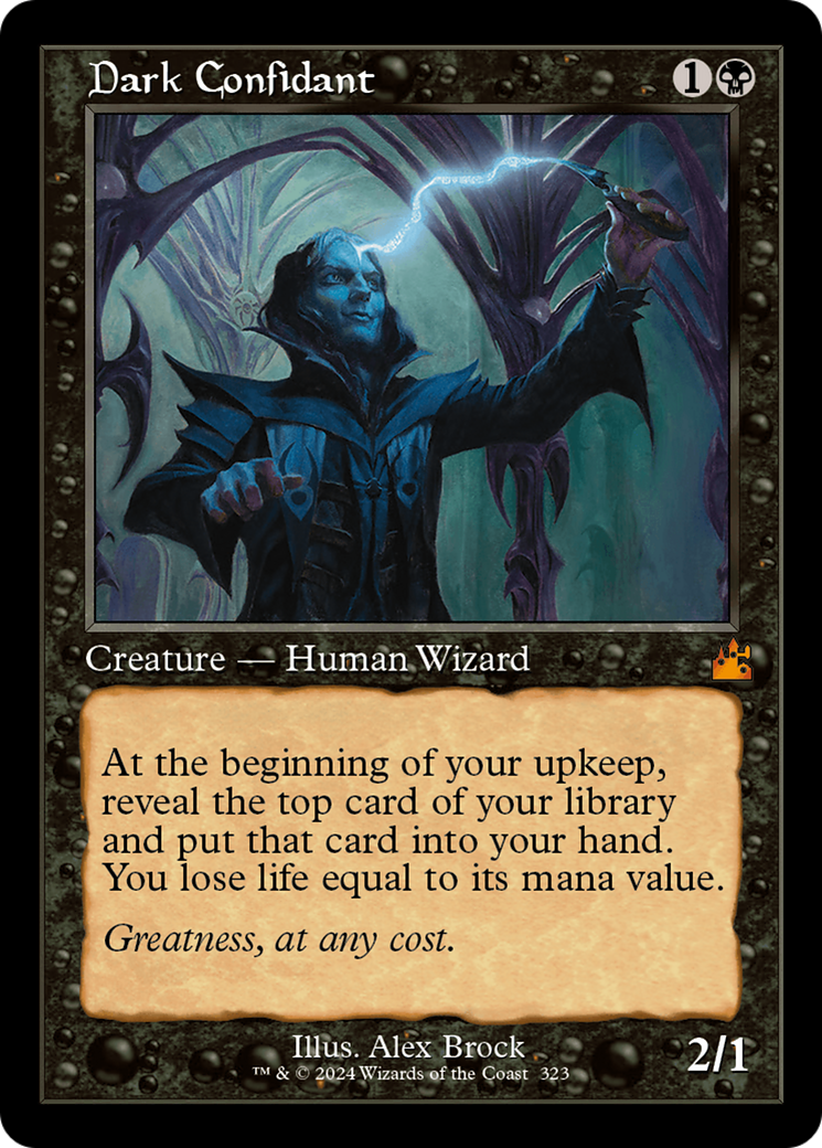 FOIL Dark Confidant (Retro Frame) (RVR-323) - Ravnica Remastered - Magic The Gathering