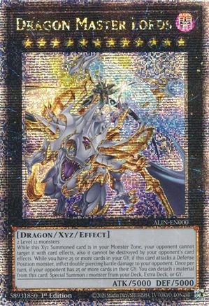 QUARTER CENTURY SECRET RARE Dragon Master Lords (ALIN-EN000) - Alliance Insight 1st Edition
