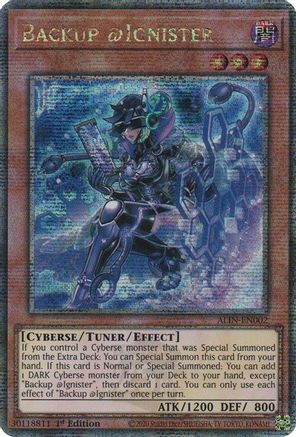 QUARTER CENTURY SECRET RARE Backup @Ignister (Quarter Century Secret Rare) (ALIN-EN002) - Alliance Insight 1st Edition