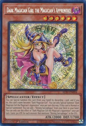 SECRET RARE Dark Magician Girl the Magician's Apprentice (ALIN-EN004) - Alliance Insight 1st Edition