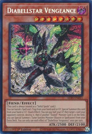 SECRET RARE Diabellstar Vengeance (ALIN-EN011) - Alliance Insight 1st Edition