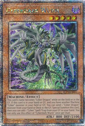 QUARTER CENTURY SECRET RARE Cyberdark Wurm (Quarter Century Secret Rare) (ALIN-EN027) - Alliance Insight 1st Edition