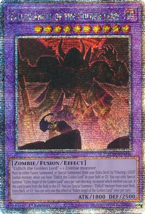 QUARTER CENTURY SECRET RARE Fallen Angel of the Golden Land (Quarter Century Secret Rare) (ALIN-EN036) - Alliance Insight 1st Edition