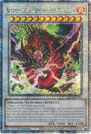 QUARTER CENTURY SECRET RARE Snake-Eyes Vengeance Dragon (Quarter Century Secret Rare) (ALIN-EN040) - Alliance Insight 1st Edition