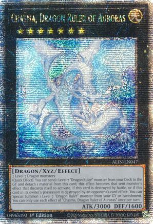 QUARTER CENTURY SECRET RARE Chasma, Dragon Ruler of Auroras (Quarter Century Secret Rare) (ALIN-EN047) - Alliance Insight 1st Edition