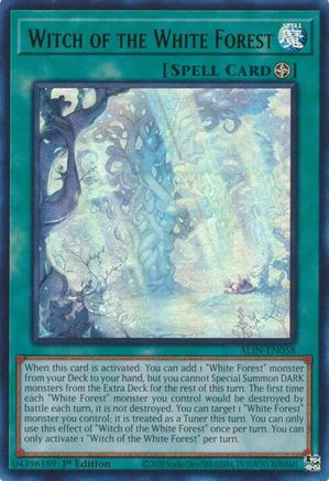 ULTRA RARE Witch of the White Forest (ALIN-EN058) - Alliance Insight 1st Edition
