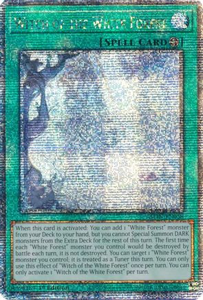 QUARTER CENTURY SECRET RARE Witch of the White Forest (Quarter Century Secret Rare) (ALIN-EN058) - Alliance Insight 1st Edition