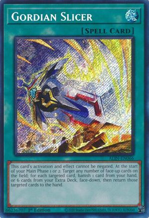 SECRET RARE Gordian Slicer (ALIN-EN066) - Alliance Insight 1st Edition