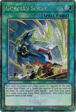 QUARTER CENTURY SECRET RARE Gordian Slicer (Quarter Century Secret Rare) (ALIN-EN066) - Alliance Insight 1st Edition