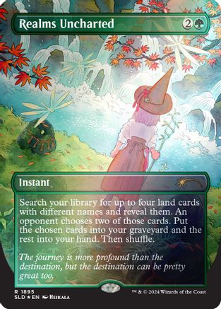 FOIL Realms Uncharted (Rainbow Foil) (SLD-1895) - Secret Lair Drop Series - Magic The Gathering