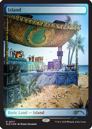 FOIL Island (2077) (Rainbow Foil) (SLD-2077) - Secret Lair Drop Series - Magic The Gathering