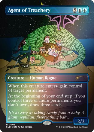 FOIL Agent of Treachery (Rainbow Foil) (SLD-2005) - Secret Lair Drop Series - Magic The Gathering