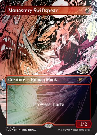 FOIL Monastery Swiftspear (2038) (Rainbow Foil) (SLD-2038) - Secret Lair Drop Series - Magic The Gathering