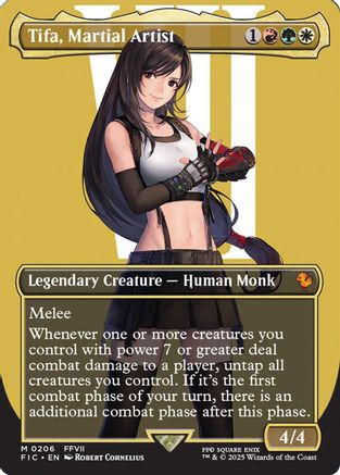 FOIL Tifa, Martial Artist (Borderless) (FIC-206) - Commander: FINAL FANTASY - Magic The Gathering