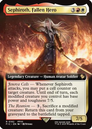 Sephiroth, Fallen Hero (Extended Art) (FIC-182) - Commander: FINAL FANTASY - Magic The Gathering
