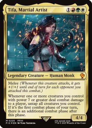 FOIL Tifa, Martial Artist (Surge Foil) (FIC-225) - Commander: FINAL FANTASY - Magic The Gathering