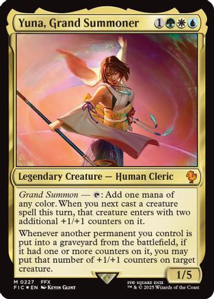 FOIL Yuna, Grand Summoner (Surge Foil) (FIC-227) - Commander: FINAL FANTASY - Magic The Gathering