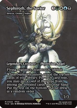 FOIL Sephiroth, the Savior - Atraxa, Grand Unifier (Showcase) (FCA-049) - FINAL FANTASY: Through the Ages - Magic The Gathering