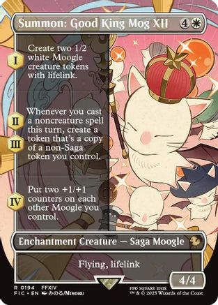 Summon: Good King Mog XII (Borderless) (FIC-194) - Commander: FINAL FANTASY - Magic The Gathering