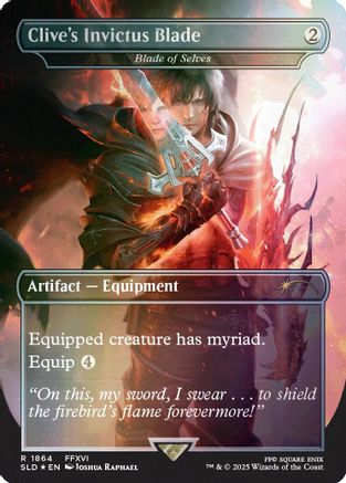 FOIL Clive's Invictus Blade - Blade of Selves (Rainbow Foil) (SLD-1864) - Secret Lair Drop Series - Magic The Gathering