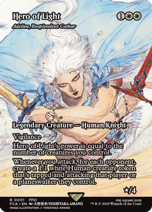 Hero of Light - Adeline, Resplendent Cathar (Showcase) (FCA-001) - FINAL FANTASY: Through the Ages - Magic The Gathering
