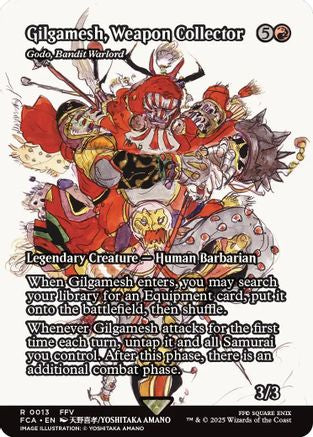 FOIL Gilgamesh, Weapon Collector - Godo, Bandit Warlord (Showcase) (FCA-013) - FINAL FANTASY: Through the Ages - Magic The Gathering