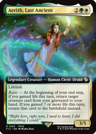 Aerith, Last Ancient (Extended Art) (FIC-163) - Commander: FINAL FANTASY - Magic The Gathering